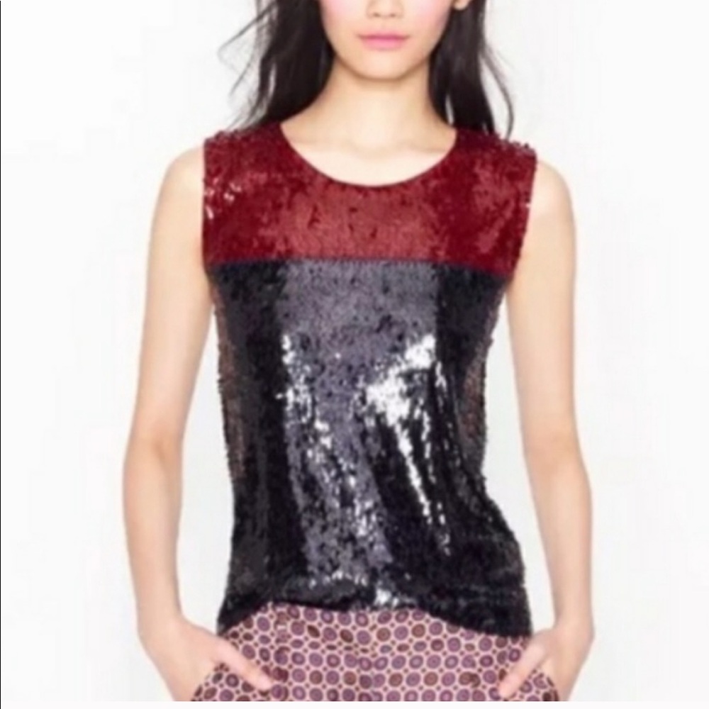 jcrew sequin top